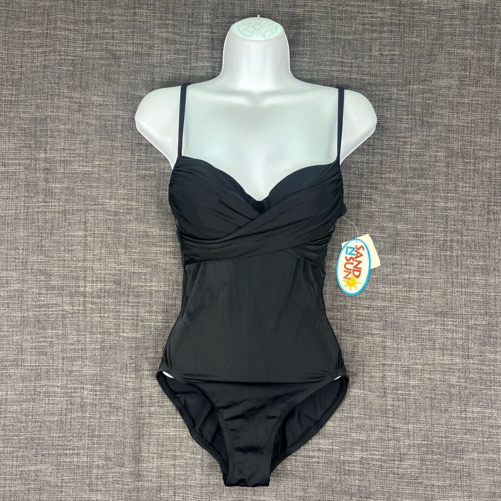 Sand N Sun One Piece Swimsuit Womens Small S NWT New Bathing Suit Swimwear Beach